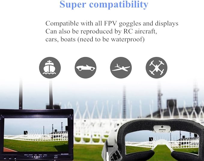 Crazepony Spotter V2 Micro FPV AIO Camera 5.8G with OSD Integrated Mic FOV170 Degree 700TVL Video Transmitter 40CH 20MW-200MW Adjustable VTX for Mini FPV RC Drone