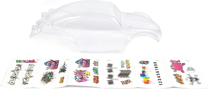 SummitLink Custom Body Clear Unpainted with Stickers Compatible for 1/10 Scale RC Car or Truck (Truck not Included) STB-C-01