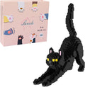 Larcele Cat Micro Building Blocks Animal Set DIY Mini 3D Building Toy Bricks Kit999 Pieces KLJM-05 (Black Cat)