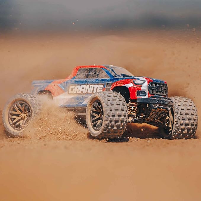 ARRMA RC Truck 1/18 Granite GROM MEGA 380 Brushed 4X4 Monster Truck RTR with Battery &amp Charger Blue ARA2102T1