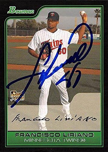 Sports Memorabilia Autograph Warehouse 302052 2006 Bowman Francisco Liriano Autographed No.218 Rookie Baseball Card - Minnesota Twins