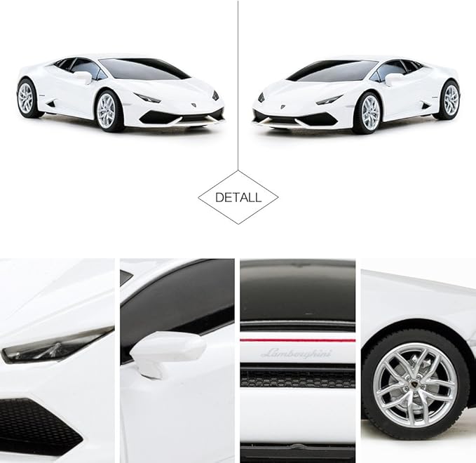 RASTAR Lamborghini HURACÁN LP610-4 RC Car Radio Remote Control 1/24 Scale (White)