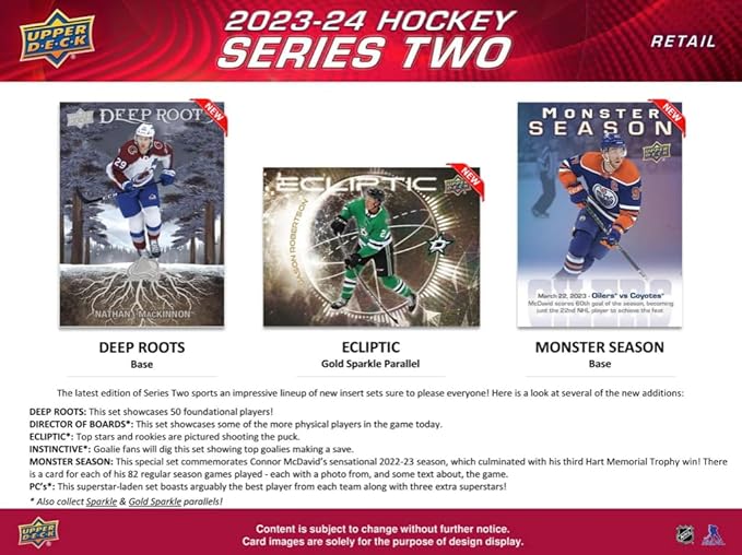 TSV 2023/24 Upper Deck Series 2 Hockey Blaster Box 4 Packs per Box 12 Cards per Pack