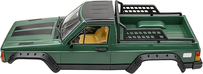 RC Car Hard Body Shell Kit313mm Wheelbase Cherokee Body Car Shell for 1/10 RC Crawler Axial SCX10 &amp SCX10 II 90046 90047 TRX4 Kit (Military GreenPickup)