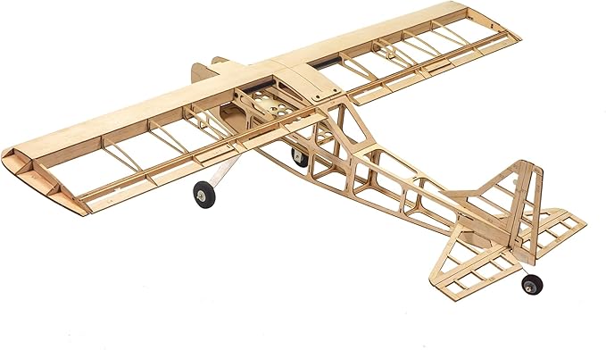 Balsa Wood Airplane Kits T05 Vogee-08 Training Plane 32 Wingspan Laser Cut Unassembled RC Flying Model Aircraft to Build for Adults (KIT+Motor+ESC+Servo+Prop+Flim Pack)