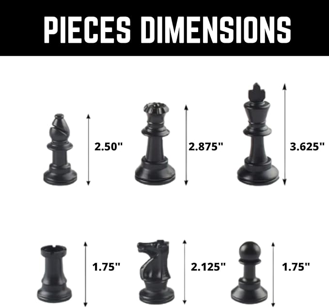 Tournament Chess Set Portable and Professional Set with Travel Portable Plastic Tube Roll. Plastic Staunton Chess Pieces Foldable Vinyl Chess Board. (Green 19X19IN)