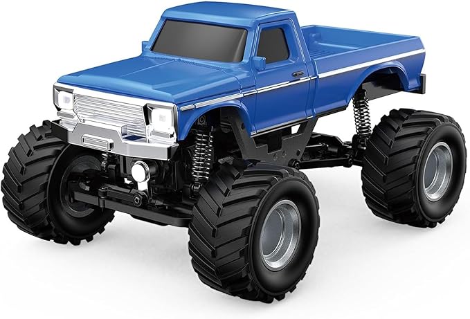 ARRIS 1:36 Mini RC Crawler 4WD Off-Road RC Car with 2.4G Remote Battery &amp Lights RTR for Adults Hobby Gifts (Blue)