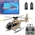 RC ERA C123 EC135 6CH RC Helicopter 1/36 Scale Military Aircraft Single-Rotor Gyroscopic Stabilization with Altitude Hold/One-Key Take Off for Beginners &amp Adults -RTF/2 Battery
