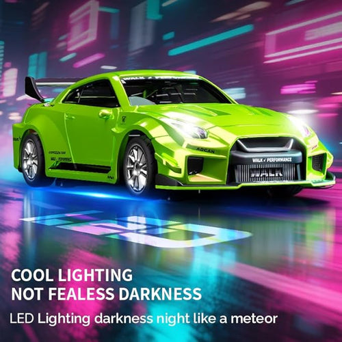 1:43 RC Drift Car D43-01 - 2.4G Full Proportional 4WD Alloy 20KM/H High Speed RC Racing Car with Gyro Silent Bearings Adjustable Speed &amp Lighting(Q2/Red/D43-01)