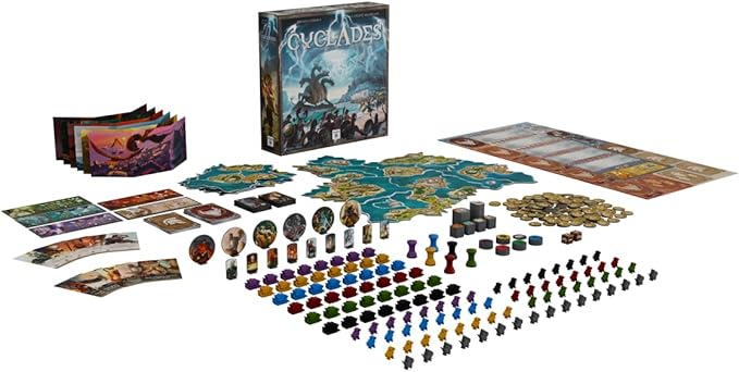 Cyclades | Epic Mythological Greek Strategy Game for Teens &amp Adults | Classic Auctioning &amp Area Control Board Game | 1v1 Competitive or Team Modes | Ages 14+ | 2-6 Players | 60-90 Minutes