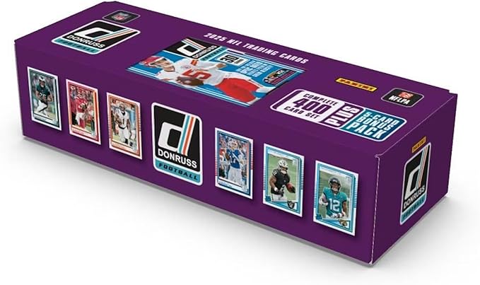 2025 Panini Donruss Football Hobby Factory Trading Card Set (400 Complete Card Set + 5 Donruss Optic Rated Rookie Preview Holos Pack)