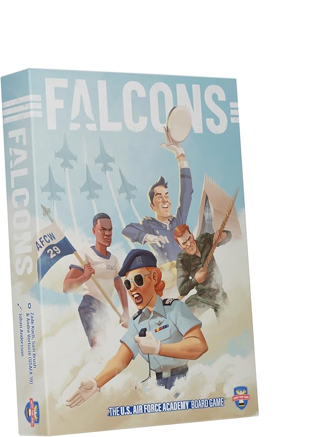 Falcons: The U.S. Air Force Academy Board Game | Officially Licensed Family Board Game | Ages 14+ | for 2 to 4 Players | Average Playtime 60 Minutes | Made by Trophy Point Games