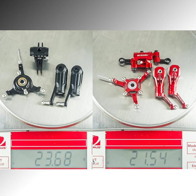 MICROHELI Precision CNC Aluminum Flybarless Head System (RED) - Blade Revolution 235 CP