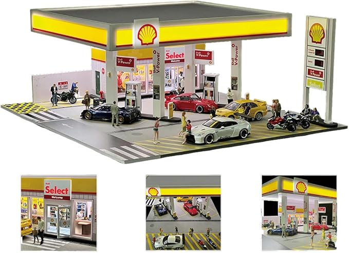 1/64 Scale Mini Building Scene Model (Cars Figures Not Included)