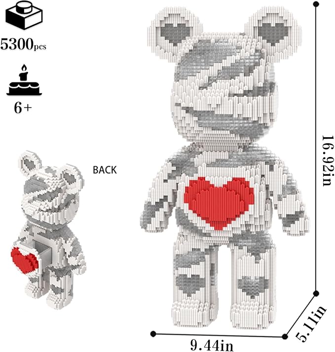 Bear Micro Mini Building Block Sets for Adults No Compatible with Lego Building Toys for Home &amp Office Decor MOC 3D Creative Model Gifts for Christmas