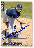 Sports Memorabilia Autograph Warehouse 245138 Scott Erickson Autographed Baseball Card - Minnesota Twins 1995 Upper Deck - No. 483