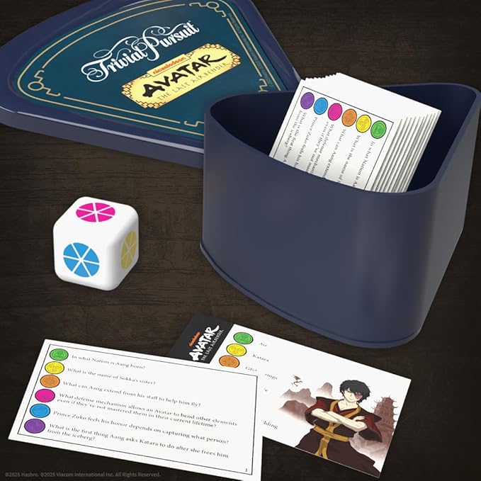 Trivial Pursuit: Avatar The Last Airbender Quick Play Edition Trivia Board Game Test Your Knowledge of Avatar Lore with 600 Questions in 6 Categories Officially Licensed Nickelodeon Merchandise