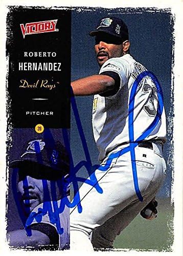 Sports Memorabilia Autograph Warehouse 247629 Roberto Hernandez Autographed Baseball Card - Tampa Rays 2000 Upper Deck Victory - No. 96