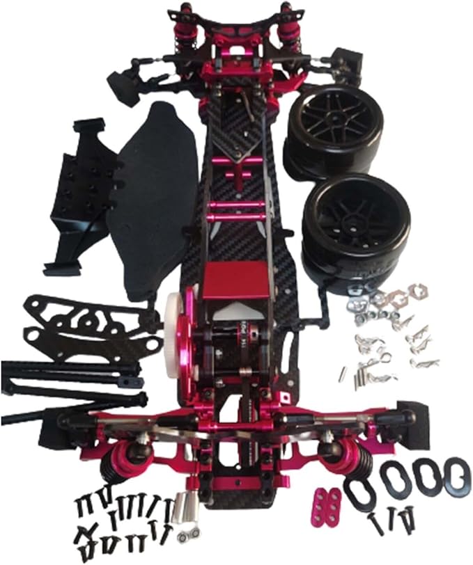 Alloy &amp CF 1/10 Chassis D5 MR V2 Frame Kit RC 2WD Drift Car Rear Drive