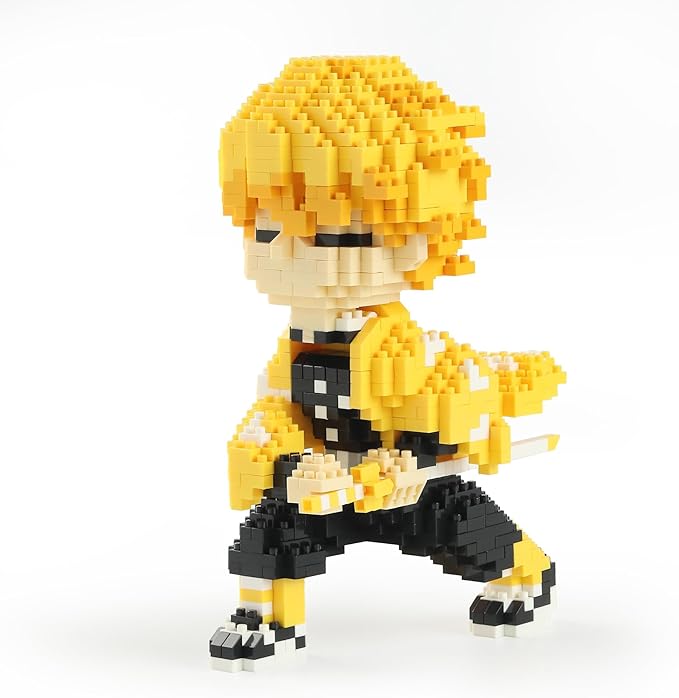 MACTANO Anime Holy Slayer Brickheadz Zenitsu Agatsuma Figure Building Set Micro Mini Building Block Toy for Adult-1000pcs