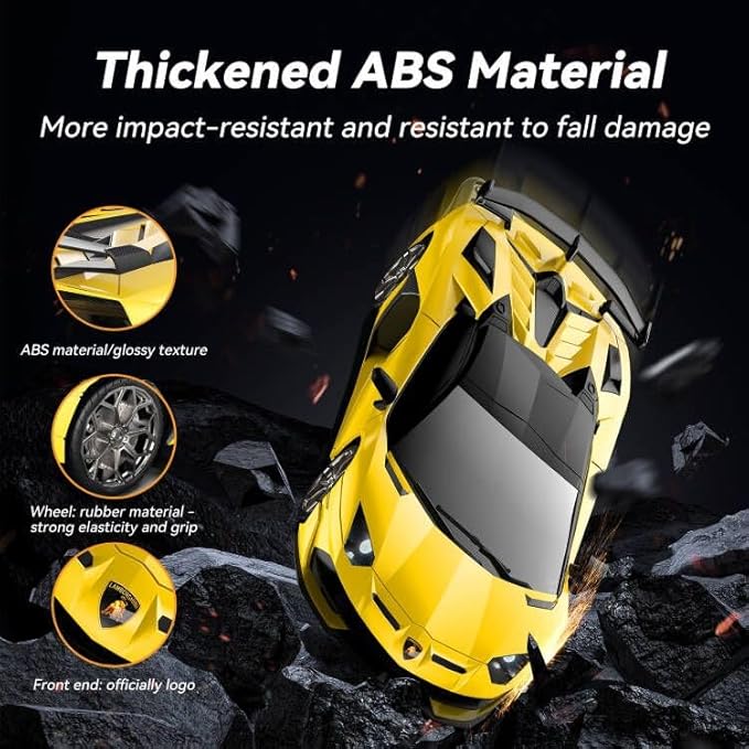 Remote Control Car for Lamborghini Officially Licensed 1:16 Scale Lambo Hobby Rc Cars with Headlight 2.4GHz Race Car Toys for Boy Girl 4-12 Years Old 12Km/h Birthday Gift