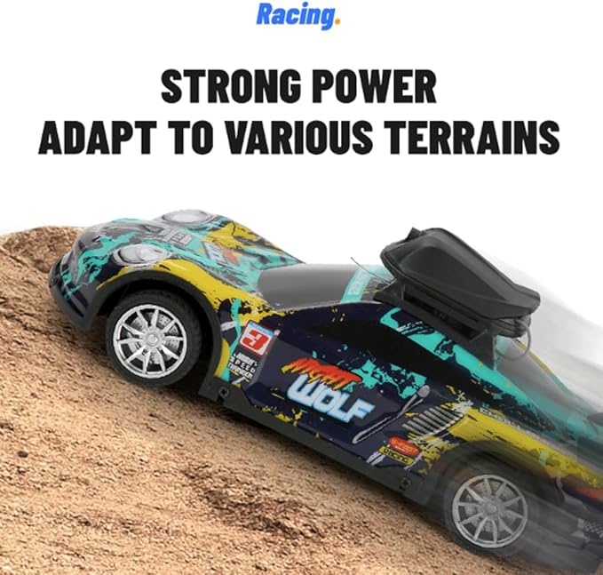 Mini RC Drift Car with HD Camera &amp LED Lights 2.4G 4CH Remote Control Car Electric Racing Sports Cars for Adult Teens - RTR Version / 2 Battery