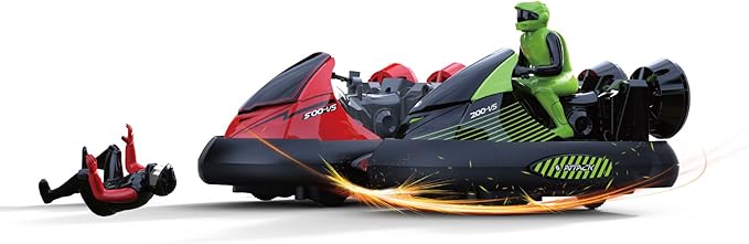 PowerTRC Remote Control Bumper Cars for Kids RC Stunt Battle Race Cars for Boys 2 Sets Players with Ejecting Drivers Crash Sound Effects Christmas Birthday Gift