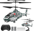 RC Helicopter with 10 Missiles 2.4GHz LM19-F Army Remote Control Helicopter Military Helicopter for Beginners and Adults LED Lights Altitude Hold One-Key Take Off Indoor Friendly
