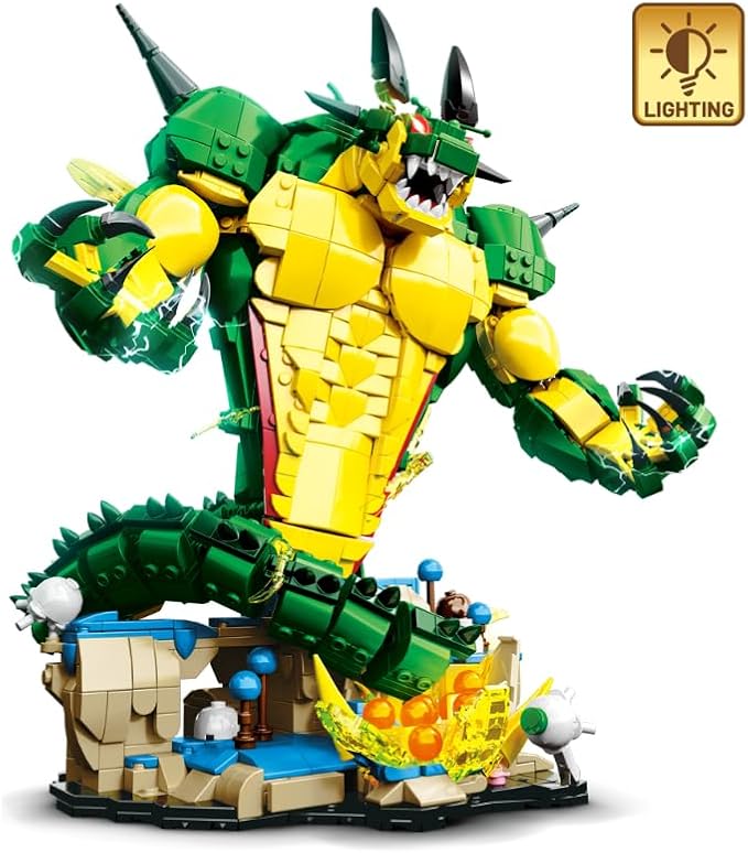 Animal Dragon Building Blocks Sets Anime Chinese Dragon Building Kits Model Home Office Decor Creative Birthday Gift for Adults Teens 1907PCS