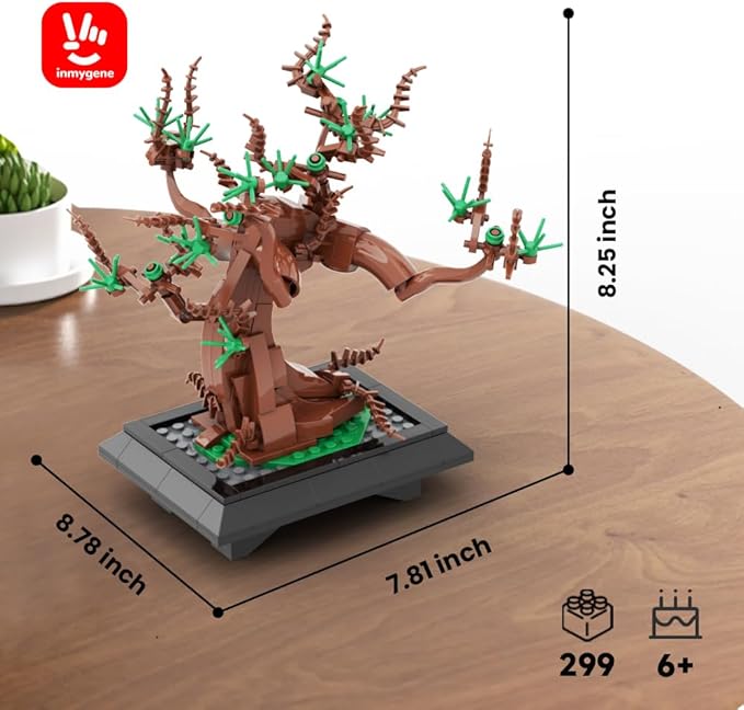 Willow Tree Bonsai Building Set A Display Stand for Lego Harry Potter Ford Anglia 76424 Magical Tree with Mini Car for Adults and Kids Versatile Toy Building Set for Home Decor