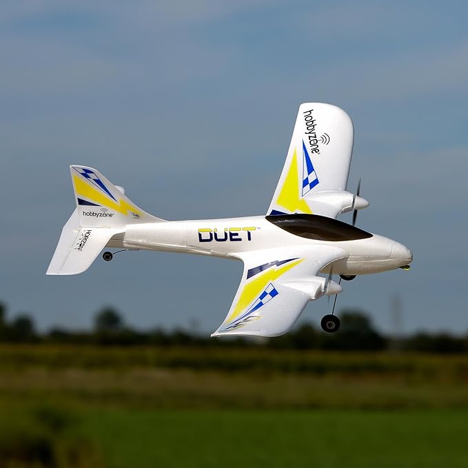 HobbyZone RC Airplane Duet S 2 RTF Everything Needed to Fly is Included with Safe HBZ05300