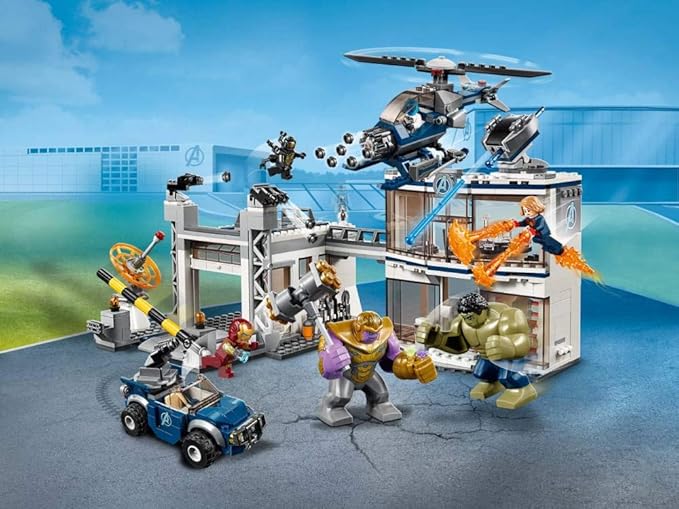LEGO Marvel Avengers Compound Battle 76131 Building Set Includes Toy Car Helicopter and Popular Avengers Characters Iron Man Thanos and More (699 Pieces)