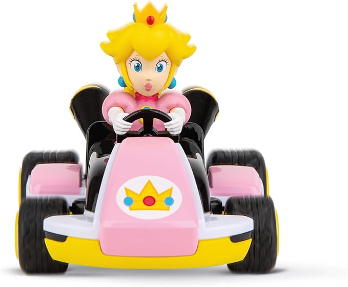 Carrera RC Nintendo Mario Kart Race Kart 1:32 Scale 2.4 GHz Mini Collectible Radio Remote Control Toy Car Vehicle - Peach
