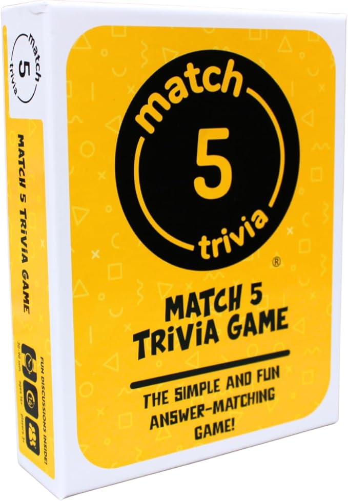Game - Simple Fun Answer Matching Trivia Game for Holidays Family Friends. 3+ Players.