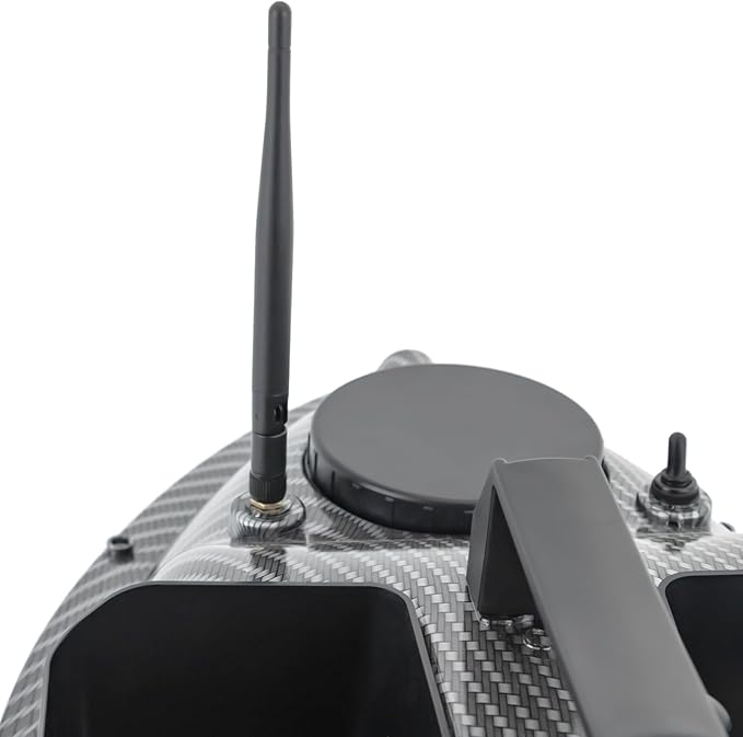 RC Bait Boat 600m/1968ft RC Bait Boat 3 Boxes 4.4LBS Loading Capacity with Dual 5200mAh Li-Ion Batteries and LED Lights for Professional Fishing (Gray (Without Lights))