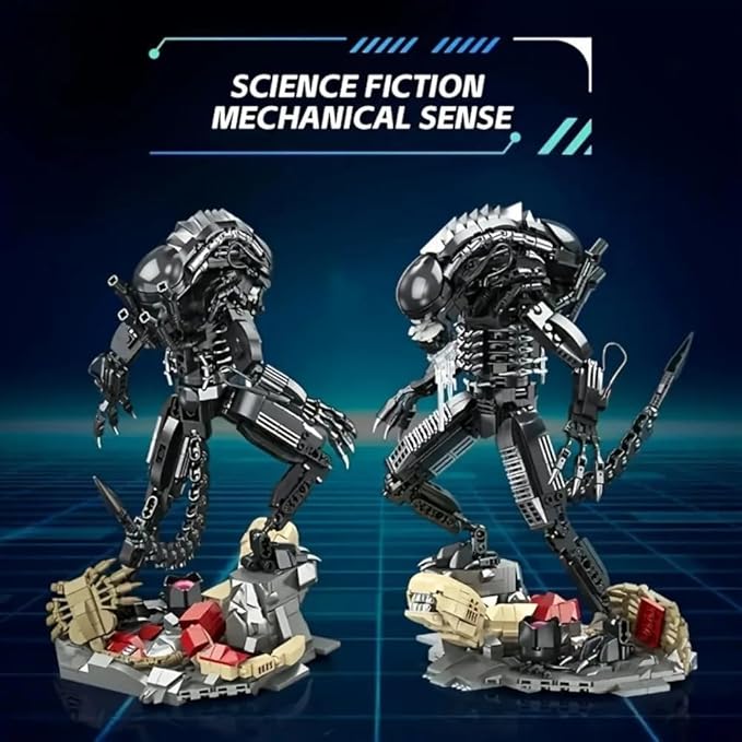 Xenomorph Action Figure Building SetMovie Themed Scenes Building SetsCollectible or Home Office DisplayAdult Horror Gifts for Fans Birthday Halloween