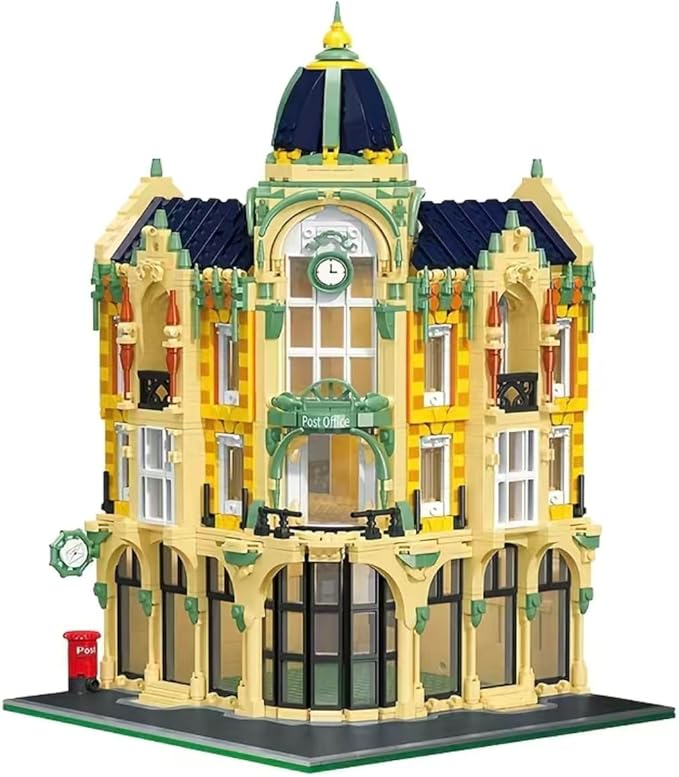 General Jim's Corner Post Office Modular Building Set - 3-Story Design with Post Office Art School Pottery Studio Red Mail Truck &amp Realistic City Details for Architecture Lovers