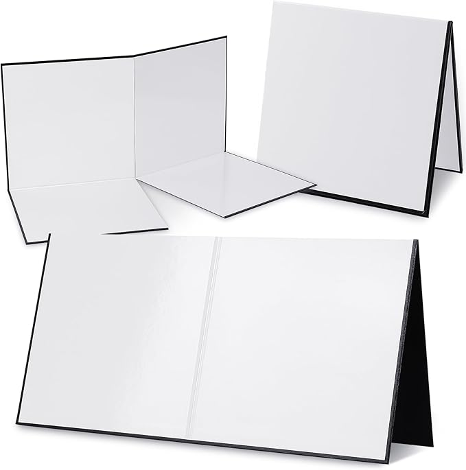 Zhanmai 4 Pcs Folding Blank Game Board 20 x 20 DIY Create Make Your Own Game Board Blank Quad Fold Dry Erase Battle for Family School Classroom DIY Activities