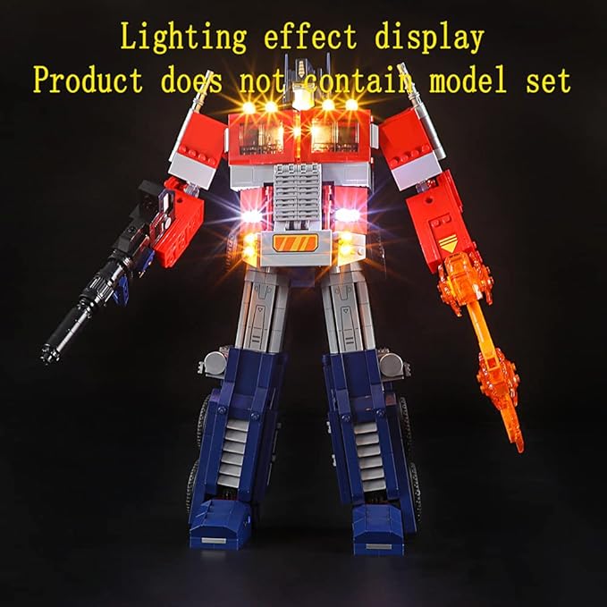 LED Light Kit Compatible with Lego Optimus Prime - Lighting Set for Creator 10302 Building Model (Model Set Not Included)