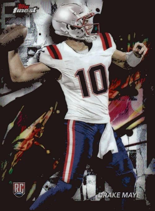 2024 Topps Finest #62 Drake Maye New England Rookie Football Card - Sportscard Superstore