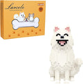 Larcele Micro Building Blocks Set DIY Mini Building Toy Bricks for Age Over 12 Years 991 Pieces KLJM-02 (Samoyed Dog)