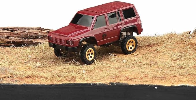 OY41-Y60 RC Rock Crawler 1/64 Scale 2.4G Full Proportional RC Electric Mini Crawler Model 15KM/H High Speed with Independent Suspension Gift for Adults - Red