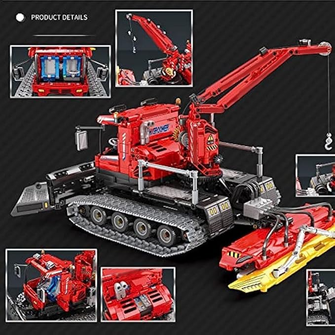 Technology Snow Groomer Building Set 2.4G/APP RC Snow Plough with Motor Truck Vehicle Building Block Compatible with Major Brands - 1100 Pieces