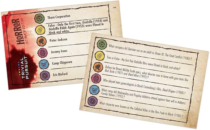 Trivial Pursuit Horror Ultimate Edition | Horror Trivia Game Featuring 1800 Questions from Classic Horror Films &amp Books | Collectible Trivia Board Game for Fans of Horror Movies