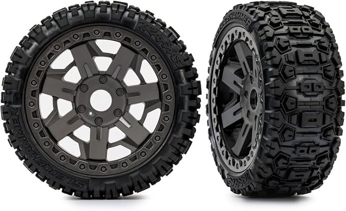 Traxxas T&ampW 3.0 Gray WHL/SLDGHMMR TIRE