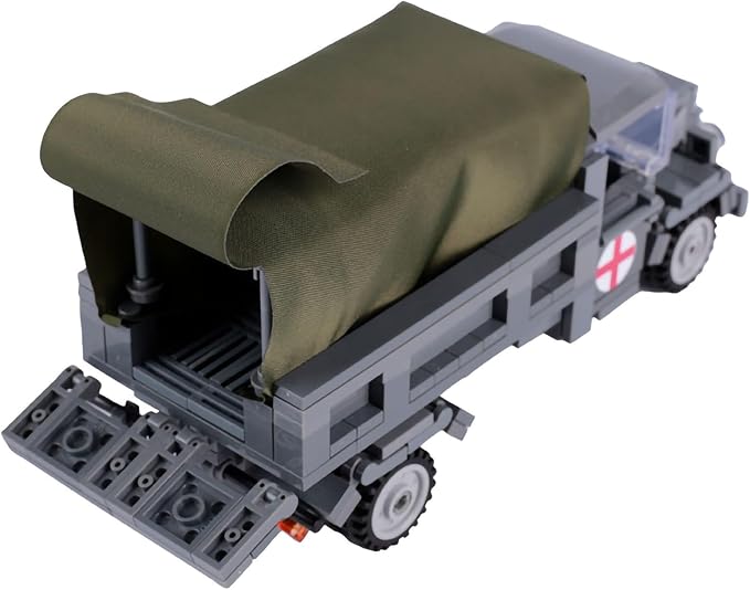 World War II Building Blocks Toy Military German Blitz Truck Building Toy 260PCS Brick Toy for Kids Aged 6-14 Compatible with LEGO.