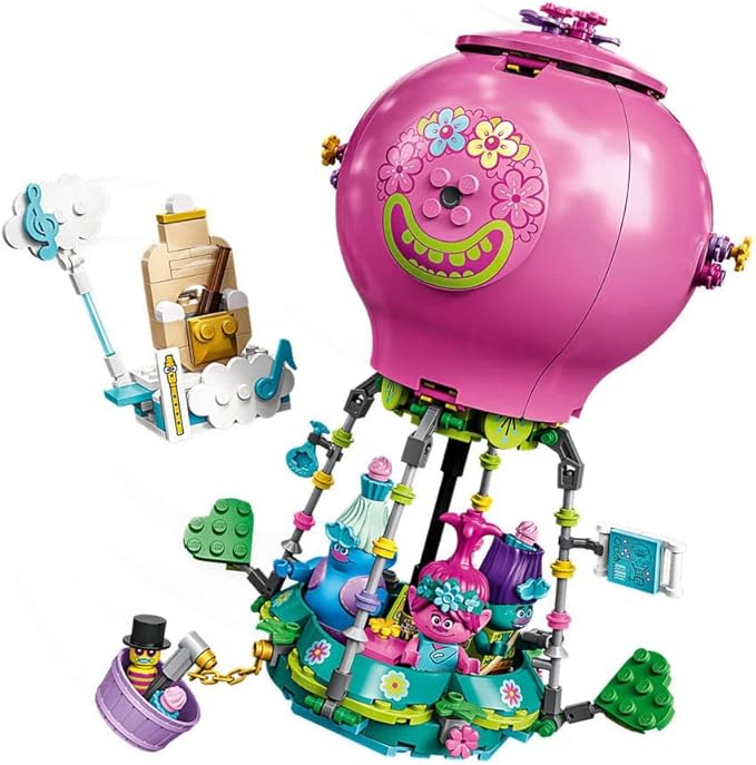 LEGO Trolls World Tour Poppy’s Hot Air Balloon Adventure 41252 Building Kit an Ideal for Creative Play (250 Pieces)