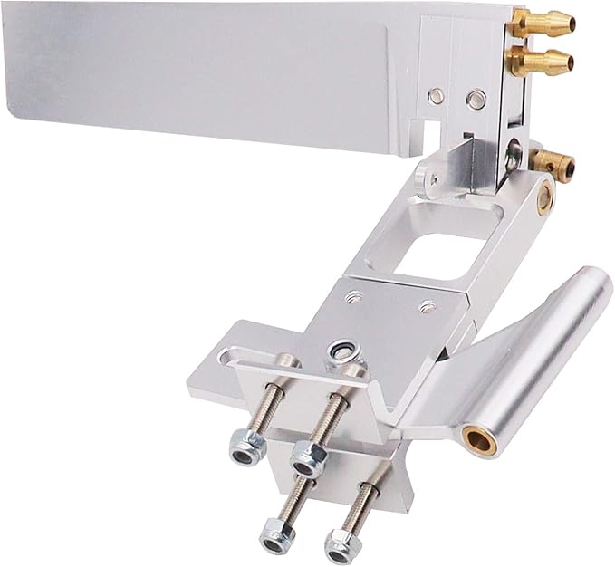 110mm Aluminum Alloy Water Absorbing Steering RC Boat Rudder with 4mm Shaft Axle Strut Mount Bracket Kit HolderDual Water Pickup