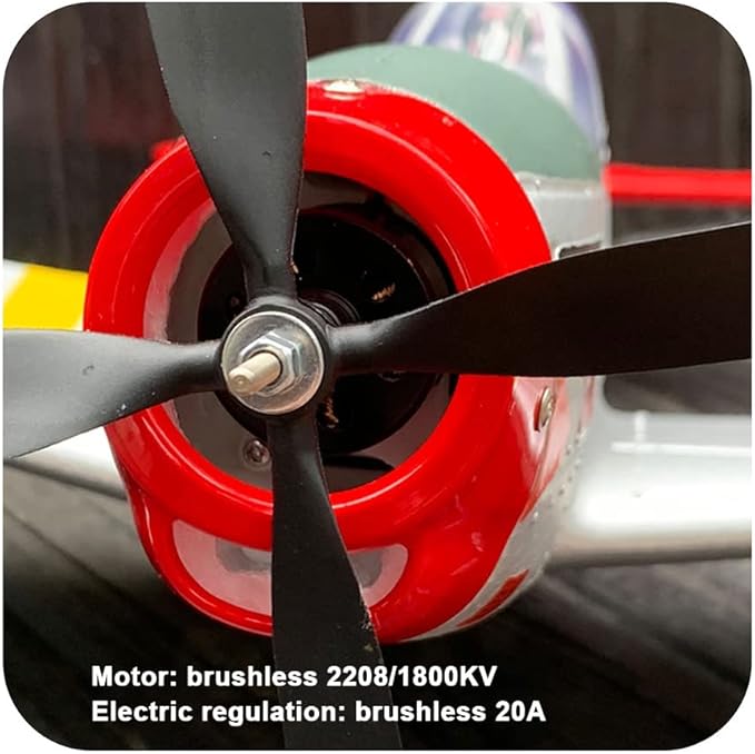 Extra Large 29.5 750MM P51 P-51D Mustang Remote Control Combat Aircraft 4CH Double Battery Aerobatic Brushless RC Aircraft Full-Function for Professional Players
