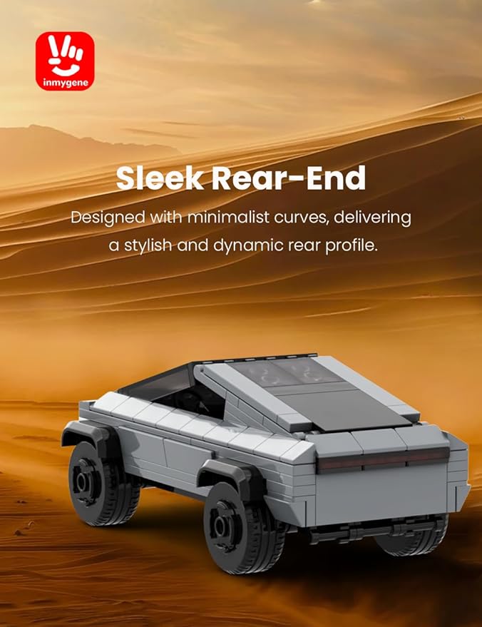 Cyber Themed Off-Road Truck Toy Building Kit Futuristic Armored Pickup Model Sci-Fi Brick Set for Collectors &amp Kids 6+